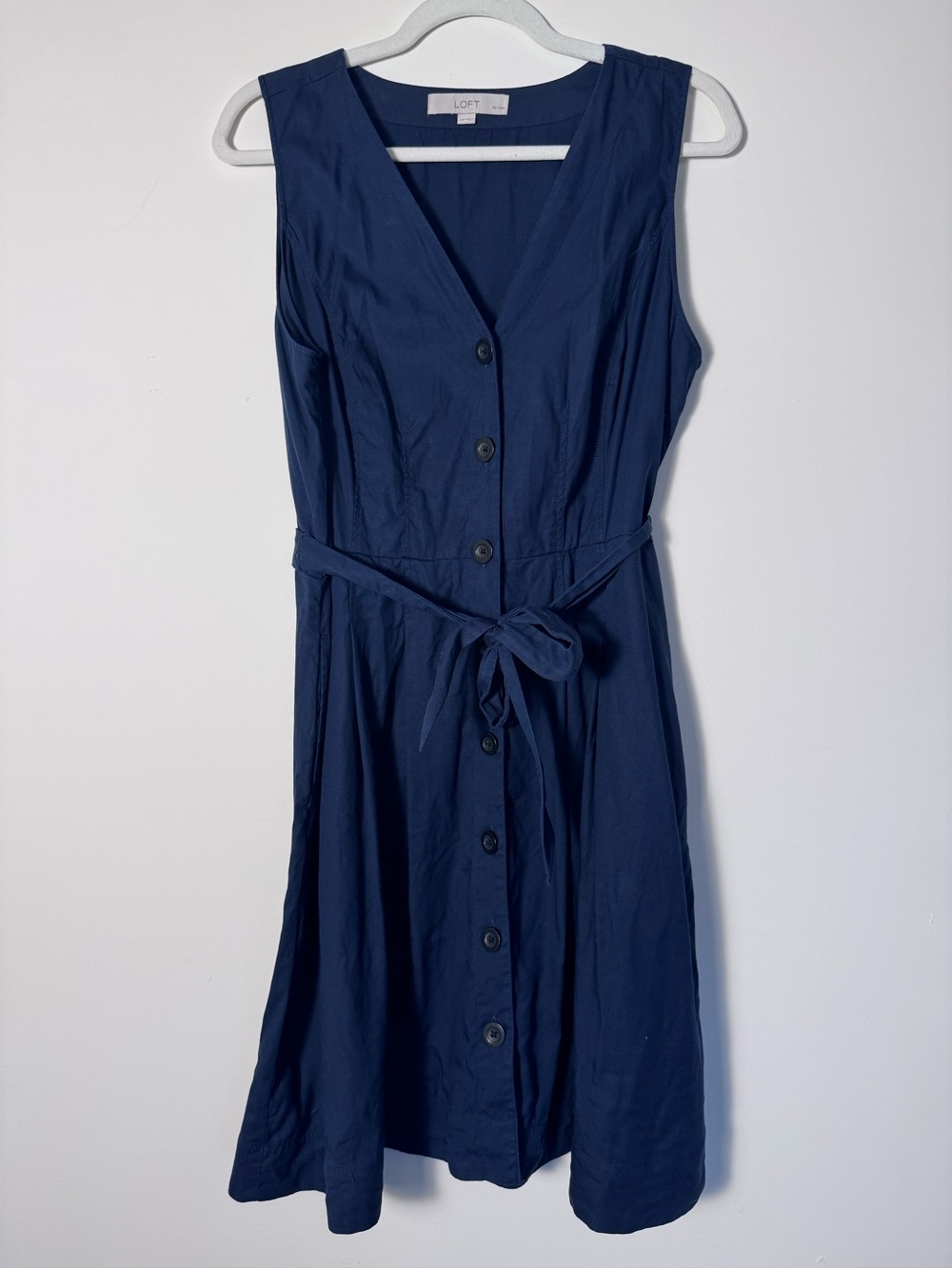 Anne Taylor LOFT Blue Dress. Womens size 12P 12 Petite